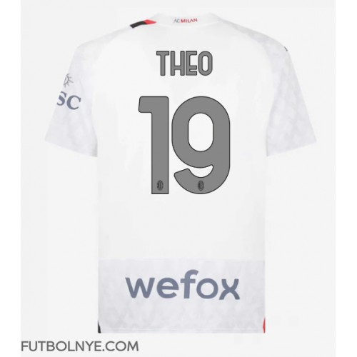 Camiseta AC Milan Theo Hernandez #19 Visitante Equipación 2023-24 manga corta
